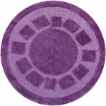 Akcila libisemisvastane &uuml;mmargune lilla vannitoavaip ocean &Oslash; 100 cm, masinpestav