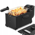 Aigostar Slater roostevabast terasest elektrifrit&uuml;&uuml;r, 3 l, 2200 W, must