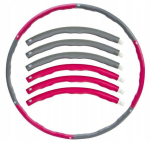 Hula Hoop 100cm raskusega 1.2kg, salendav, kokkupandav, roosa