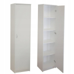 Gabi suletud riiulikapp, valge, 40 x 180 x 35 cm