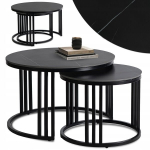 &Uuml;mmargune keraamiline kohvilaud Must marmor Glamour 2in1 pink JERRY