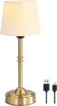 Laetav laualamp puutetundliku l&uuml;litiga, usb akuga laualamp linase kanga lambivarjuga, 6000 mah, 2700 k, led h&auml;mardatav juhtmevaba voodilamp, kaasaskantav &ouml;&ouml;lamp, vintage brass