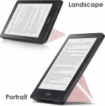 Forefront Cases &uuml;mbris Kobo Clara Hd jaoks - magnetiline kaitse&uuml;mbris ja alus Kobo Clara Hd jaoks - origami disain - automaatne unerežiimi &auml;ratuse funktsioon - &otilde;huke, kerge - roosa kuld
