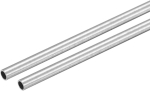Sourcing map 2 t&uuml;kki roostevabast terasest toru, 4 mm x 0,4 mm x 300 mm, &uuml;mmargune toru, roostevaba teras V2a roostevabast terasest &uuml;mmargune toru, Wst 1.4301 vaheh&uuml;lsid, 304 toru, &uuml;mmargune profiil reelingutele, treppidele