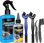 Jalgratta puhastuskomplekt, Yimax 6 &uuml;hes jalgrattaketi puhastuskomplekt, ketipuhastusvahend, 100 ml jalgrattaketi &otilde;li ja 300 ml jalgrattapuhastusvahendit, jalgrattapuhastusvahend koos puhastusharjaga k&otilde;ikidele jalgratastele