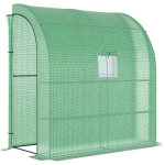 Kilekasvuhoone Tomatikasvuhoone mesh akendega, kasvuhoone rullitavate ustega, taimede kasvatamise maja UV-kaitsega, roheline, 200 x 100 x 215 cm