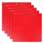 5 punase hoiatuslipu komplekt 30 x 30 cm, hoiatuslipp autole, punane lipp, eriti pikk hoiatuslipp, punane transpordiks, jalgrattahoidja, auto, haagissuvila