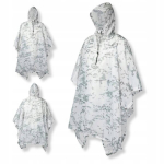 Vihmakindel vihmakeep pont&scaron;o telkmantel valge kamuflaaž