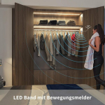 Led riba liikumisanduriga, Sibi patareitoitel garderoobi valgustus, neutraalne valge 4000k garderoobi valgusti, kleebitav k&otilde;ikjale, &ouml;&ouml;lamp magamistuppa, k&ouml;&ouml;ki, garderoobi valgustus