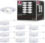 Paulmann 99995 led s&uuml;vistatav valgusti 3-step-dim 10 tk pakis p&ouml;&ouml;ratav 82 mm 70&deg; 10 x 4.8 w 10 x 450 lm 230 v 3000 k valge matt