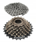 Vabajooks Shimano Mf-tz-500-7 k&auml;iguga Hammasratas 14-28 Originaal + kett Hg40