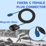 Greluma 4m veekindel aktiivne Gps navigatsiooniantenn Fakra C sinine Gps antenn, &uuml;hildub Ford Dodge Ram Gm Chevy Chevrolet Gmc Jeep Cadillac Bmw Audi Mercedes Benz auto veoauto maasturi p&otilde;hiseadmega