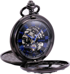 Treeweto taskukell Vintage Rudder Hollow Mechanical Steampunk Skeleton Roman Numerals taskukell ketiga meestele ja naistele