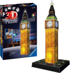 Ravensburger 3d Big Ben &ouml;&ouml;sel pusle, 12588 / 3d pusle kauni &ouml;ise disainiga, led-valgustusega / Sobib alates 10. eluaastast, 216 t&uuml;kki