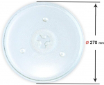 Klaasist mikrolaineplaat, 270 mm, 3 tuge