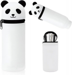 Hwjpdmbd kawaii pinal, 2-in-1 pehme silikoonist pinal, kawaii pinal, teleskoopiline pinal, armas panda lastele, kooli, koju, kontoritarvetele, universaalne, universaalne
