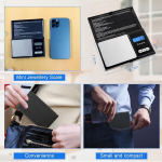 Jophek Digitaalsed t&auml;ppiskaalud, taskukaalud mini juveelikaalud kaasaskantavad kompaktsed digitaalsed kaalud lcd-ekraaniga, eriti t&auml;psed digitaalsed kaalud (500g/0.01g)