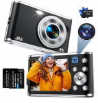 Digitaalne fotoaparaat Fhd 4k 48mp zoom x16 32gb kaart - lastele