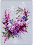 Tikkimiskomplekt Magic Needle "Purple Silk Peonies" 70-04