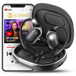 Jg Smart Bluetooth v5.4 k&otilde;rvasisesed k&otilde;rvaklapid powerbankiga 500mah, mustad