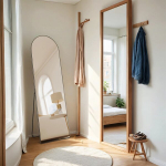 Peegel ovaalne 160 x 50 cm, must, T&auml;iskerepeegel, kumer peegel, 160 x 50 cm, s&uuml;gavmust