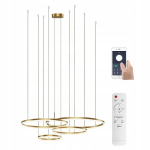 Rippvalgusti r&otilde;ngad kuldne 100 80 60 40 174w H300cm bluetooth Dl darmat light