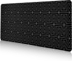 Dawntrees M&auml;ngurihiirematt, must, 1000 x 400 mm, Xxl suur lauaalus, libisemiskindel alus ja k&otilde;rge tihedusega &otilde;mmeldud servad, hiirematt arvutile, lauaalus, sobib koju ja kontorisse