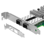 Euqvos Pcie Ethernet v&otilde;rgukaart Intel X520-da2 82599es kiibistikule Pcie 2.0 x8 10gb kahe pordiga Sfp+ Lan-kaart, toetab Windows Server/windows/linux/vmware/esx
