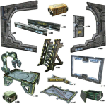 Battle Systems Core Space Arrival Bay &ndash; 28 mm kosmosemaastik &ndash; lauam&auml;ng &ndash; ulmemaastikud &ndash; modulaarne 3d-maastik &ndash; s&otilde;jam&auml;ngud Bstsfe001