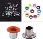 500 tk &uuml;mmarguse kujuga metallist &ouml;&ouml;sid, 3 mm segav&auml;rvilised scrapbooking &ouml;&ouml;sid nahkk&auml;sit&ouml;&ouml; kottide valmistamiseks
