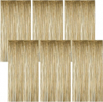 6 tk kuldsete litritega kardinate komplekt, 1 m x 20 m, kuldne litritega s&auml;delev kardin, s&uuml;nnip&auml;ev, litritega kardin tausta kaunistamiseks, peokaunistus, s&uuml;nnip&auml;evakaunistus, j&otilde;ulud