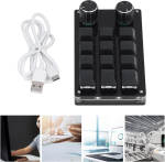 Sxhlseller mehaaniline klaviatuur 12 klahviga, v&auml;ike Osu m&auml;nguklaviatuur 2 nupuga, kaasaskantav Diy programmeeritav klaviatuur Usb-kaabliga kontorisse, m&auml;ngimiseks, muusika jaoks