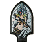 Embleem &bdquo;Valk&uuml;&uuml;ria piik&ldquo;, M-Tac, takjakinnitusega, must, 11&times;6,5 cm