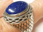 Ehtne lapis kivi, massiivne h&otilde;bedast meeste s&otilde;rmus, suurus 62, meeste ehted, h&otilde;be, onyx