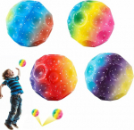 4 v&auml;rvilise h&uuml;ppava kuu palli komplekt - astro jump ball, spaceballs, interaktiivne m&auml;nguasi stressi leevendamiseks, h&uuml;ppepall lastele, sobib kasutamiseks siseruumides ja v&auml;ljas