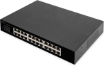 Digitus 24 pordi gigabitine v&otilde;rgul&uuml;liti - haldamata - ventilaatorita - vlan režiim - dip l&uuml;liti - 10/100/1000 mbps - sisaldab 19" kinnitusklambreid - must