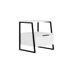 Kaasaegne &Ouml;&ouml;kapp Metallraamiga, Pal, Decortie, 45 x 50 x 40 cm, Valge