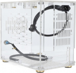 Itx korpus l&auml;bipaistva akr&uuml;&uuml;lplaadiga, 360 kraadi jahutus, toetab itx emaplaati, sfx toiteplokki, 2,5-tollist ssd-d, ideaalne isetegemiseks