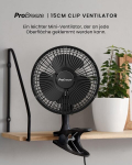 Pro Breeze mini ventilaator klipsiga, 20 cm l&auml;bim&otilde;&otilde;t, 2 kiiruse taset, vastupidav klipiga ventilaator, vaikne ventilaator, ideaalne laua ventilaator kasvuhoonele, kodu magamistuppa