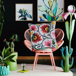 Collection D'art ristpistes tikandi padjakomplekt lilleornamendi tikanditr&uuml;kiga pilt