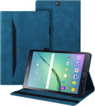 Auslbin &uuml;mbris samsung galaxy tab s2 9.7 tolli tahvelarvutile, mudel sm-t810/t815/t815/t819, premium pu nahk koos statiivi funktsiooni, kaardipesa, kaitse&uuml;mbris pliiatsi hoidjaga, sinine