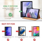 Oduio &uuml;mbris Samsung Galaxy Tab A7 Lite 8.7 tolli (sm-t220/t225/t227) jaoks, Pu nahast kaitse&uuml;mbris tasku ja pliiatsi hoidjaga, automaatse une/&auml;rkveloleku funktsiooniga nutikas kate koos statiivi funktsiooniga - sinine