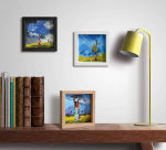 International Graphics raamitud postkaardid - Panasenko, Inna - "conquistatore Dolce" - 16 x 16 cm - puiduv&auml;rvi raam