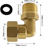 2 tk. Crab Foot Vannitoa segisti k&uuml;&uuml;narnuki adapter, 1/2 tolli Ips