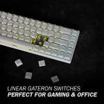 Durgod Hades 68 mehaaniline m&auml;nguriklaviatuur | 65% paigutus Ansi Us - Usb Type C | alumiiniumkorpus | double shot Pbt Cherry profiil (gateron Yellow, White)