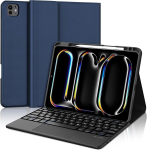 Jademall Klaviatuur Ipad Pro 11 - Juhtmevaba klaviatuur puuteplaadiga Ipad Pro 11 5. p&otilde;lvkonna 2024 jaoks, kaitse&uuml;mbris pliiatsi hoidjaga, Qwertz saksa