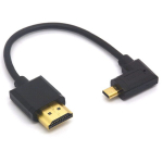Htguoji Nurga Micro Hdmi kuni Hdmi kaabel, Micro Hdmi Male kuni Hdmi Male pikenduskaabel 1080p 3d 4k 60hz Ethernet adapteri pistik (vasak)