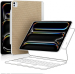 Pitaka &uuml;mbris ipad pro 11 tolli 2024 m4 jaoks, &uuml;hildub magic keyboard magnetilise kaitse&uuml;mbrisega ipad pro 11 tolli 5. p&otilde;lvkonna aramiidkiust &uuml;li&otilde;huke ipad &uuml;mbris kollane/valge