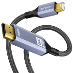 Agfinest 8k Mini Displayport 1.4 kuni Hdmi kaabel, Mini Dp kuni Hdmi 2.1 kaabel, 48gbps 8k@60hz, 4k@120hz, Hdr, Freesync, Vrr Thunderbolt 2, Imac, Monitor, Graafika jaoks (2m)