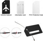 Pagasi rihmad, kohvri rihmad, 2 pagasi rihma komplekt, reguleeritav pagasi rihm 2 pagasisildiga, reisitarvikud kohvrile (must) Ensemble de